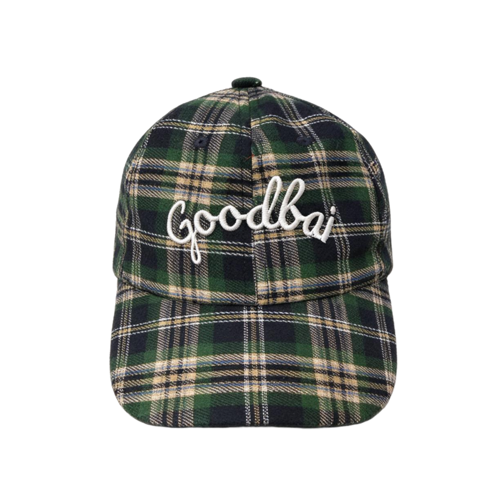 Retro Plaid Olive Baseball Cap