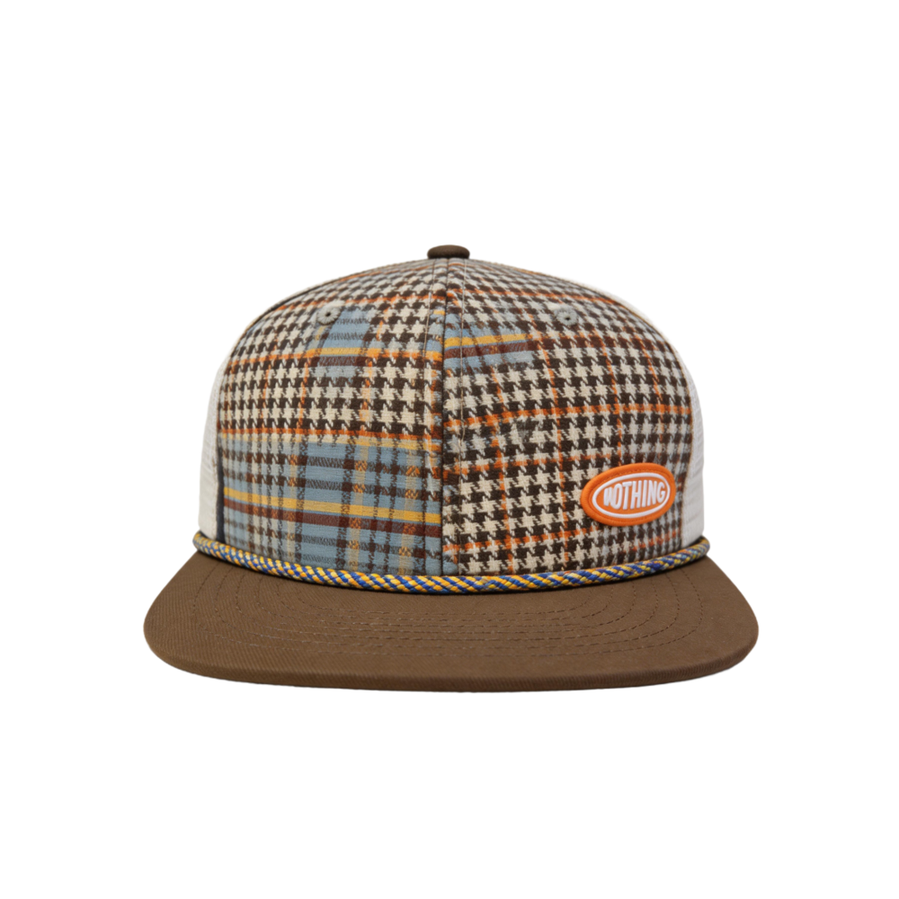 Houndstooth Custom Brown Baseball Cap