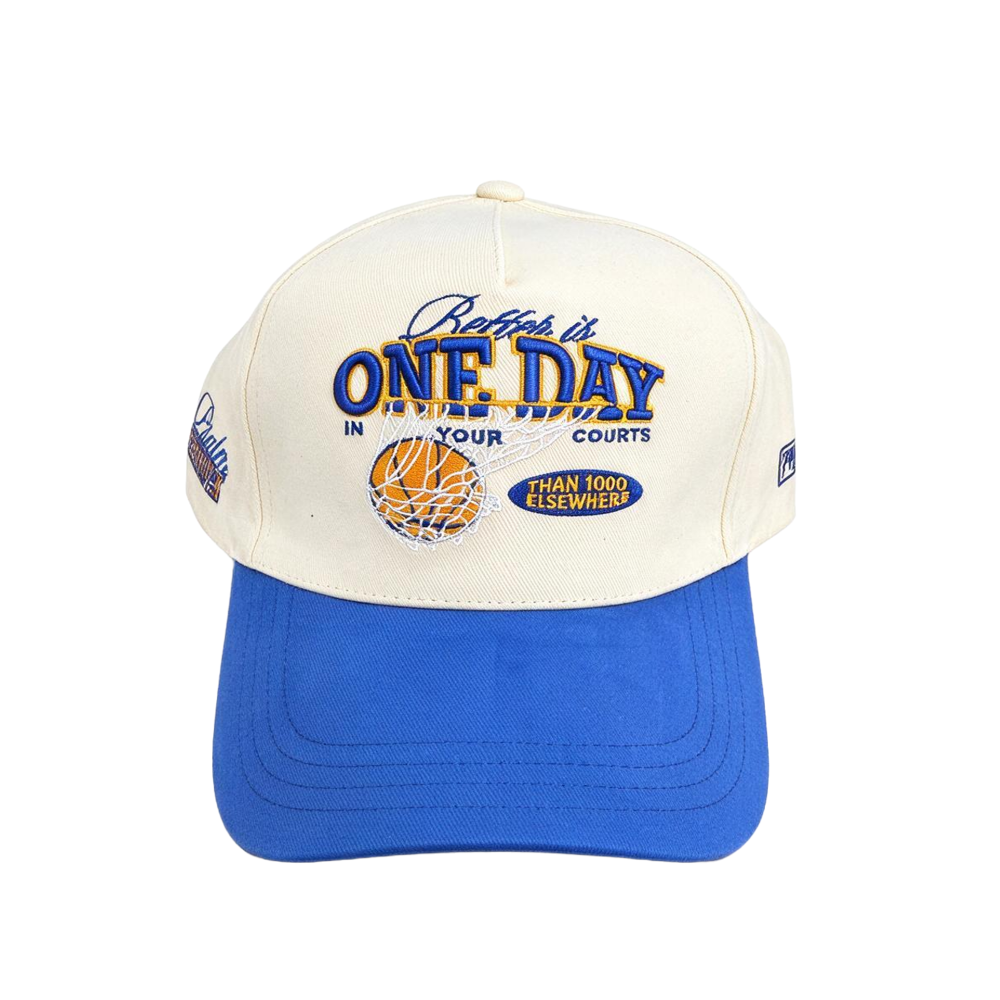Collegiate Colorblock White Baseball Cap