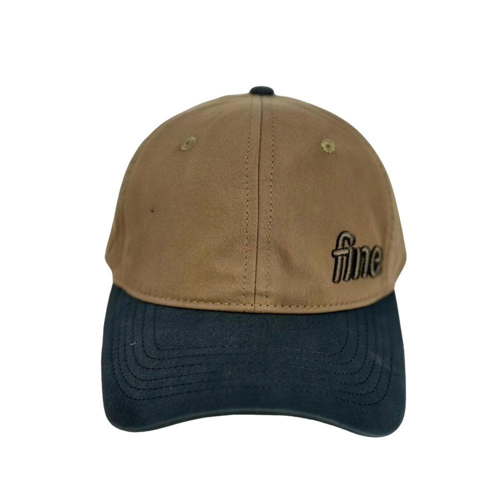 Vintage Colorblock Khaki / Tan Baseball Cap